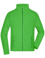 James&Nicholson Strukturierte Fleecejacke mit Reißverschlusstaschen, Aqua/Navy S, JN597 – Green/Dark Green