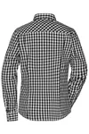 James&Nicholson Karobluse mit tailliertem Schnitt für Damen, Black/White L, JN616 – Bild 3