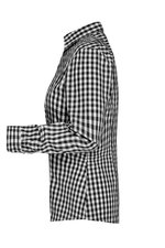 James&Nicholson Karobluse mit tailliertem Schnitt für Damen, Black/White XS, JN616 – Bild 4