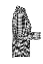 James&Nicholson Karobluse mit tailliertem Schnitt für Damen, Black/White XS, JN616 – Bild 5