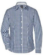 James&Nicholson Karobluse mit tailliertem Schnitt für Damen, Black/White XS, JN616 – Navy/White