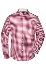 James&Nicholson Karoshirt mit Uni-Einsätzen und Brusttasche, Black/White S, JN617 – Bild 1
