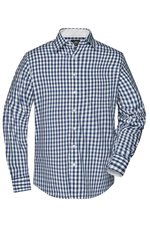 James&Nicholson Karoshirt mit Uni-Einsätzen und Brusttasche, Black/White S, JN617 – Bild 3