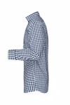 James&Nicholson Karoshirt mit Uni-Einsätzen und Brusttasche, Black/White S, JN617 – Bild 4