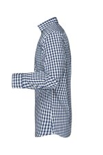 James&Nicholson Karoshirt mit Uni-Einsätzen und Brusttasche, Black/White S, JN617 – Bild 4