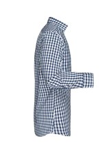 James&Nicholson Karoshirt mit Uni-Einsätzen und Brusttasche, Black/White S, JN617 – Bild 5