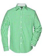 James&Nicholson Karoshirt mit Uni-Einsätzen und Brusttasche, Black/White S, JN617 – Verde/Bianco