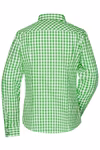 James&Nicholson Damen-Bluse im Trachtenlook mit Knöpfen, Green/White XS, JN637 – Bild 4