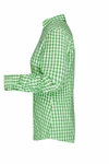 James&Nicholson Damen-Bluse im Trachtenlook mit Knöpfen, Green/White XS, JN637 – Bild 5