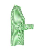 James&Nicholson Damen-Bluse im Trachtenlook mit Knöpfen, Green/White XS, JN637 – Bild 6