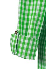 James&Nicholson Damen-Bluse im Trachtenlook mit Knöpfen, Green/White XS, JN637 – Bild 7