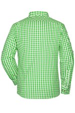 James&Nicholson Trachtenhemd mit Brusttasche für Herren, Green/White S, JN638 – Bild 4