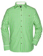 James&Nicholson Trachtenhemd mit Brusttasche für Herren, Green/White S, JN638 – Bild 2