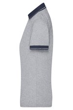 James&Nicholson Melange Polo mit Knopfleiste für Damen, Black Melange/Black S, JN705 – Bild 5