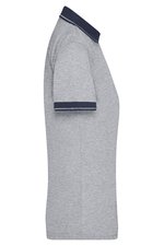 James&Nicholson Melange Polo mit Knopfleiste für Damen, Black Melange/Black S, JN705 – Bild 6
