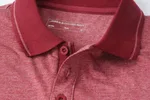 James&Nicholson Melange Polo with Contrast Stripes for Men, Black Melange/Black S, JN706 – image 9