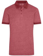 James&Nicholson Melange Polo mit Kontraststreifen für Herren, Black Melange/Black S, JN706 – Vino Melange/Vino