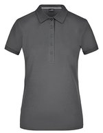 James&Nicholson Pima Polo mit tailliertem Schnitt für Damen, Black S, JN707 – Carbone