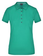 James&Nicholson Pima Polo mit tailliertem Schnitt für Damen, Black S, JN707 – Irish Vert