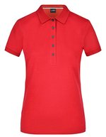 James&Nicholson Pima Polo mit tailliertem Schnitt für Damen, Black S, JN707 – Rouge clair