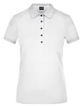 James&Nicholson Pima Polo mit tailliertem Schnitt für Damen, Irish Green M, JN707 – White
