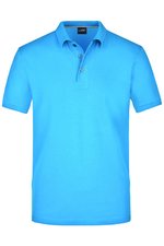 James&Nicholson Pima Polo mit gestricktem Kragen für Herren, Black S, JN708 – Bild 1