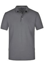 James&Nicholson Pima Polo mit gestricktem Kragen für Herren, Black S, JN708 – Bild 3