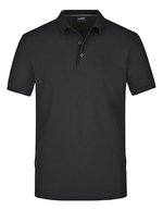 James&Nicholson Pima Polo mit gestricktem Kragen für Herren, Black S, JN708 – Bild 2