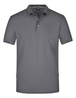 James&Nicholson Pima Polo mit gestricktem Kragen für Herren, Black S, JN708 – Carbonio