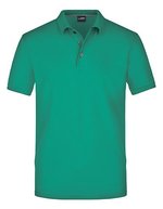 James&Nicholson Pima Polo mit gestricktem Kragen für Herren, Black S, JN708 – Irish Verde