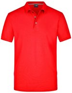 James&Nicholson Pima Polo mit gestricktem Kragen für Herren, Black S, JN708 – Rosso chiaro