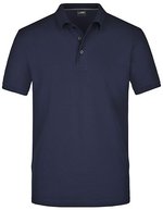 James&Nicholson Pima Polo mit gestricktem Kragen für Herren, Black S, JN708 – Blu navy