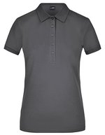 James&Nicholson Polo Piqué mit Elasthan-Schnitt für Damen, Black S, JN709 – Graphite (Solid)