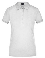 James&Nicholson Polo Piqué mit Elasthan-Schnitt für Damen, Black S, JN709 – Grey Heather