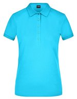 James&Nicholson Polo Piqué mit Elasthan-Schnitt für Damen, Black S, JN709 – Turquoise