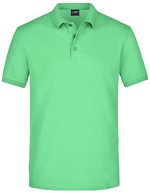 James&Nicholson Elastisches Piqué Herren Polo mit Knöpfen, Black S, JN710 – Verde lime
