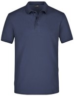 James&Nicholson Elastisches Piqué Herren Polo mit Knöpfen, Black S, JN710 – Blu navy