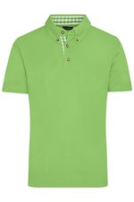 James&Nicholson Traditionelles Polo im Trachtenlook, Lime Green/Lime Green S, JN716 – Bild 3