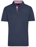 James&Nicholson Traditionelles Polo im Trachtenlook, Lime Green/Lime Green S, JN716 – Navy/Red/White