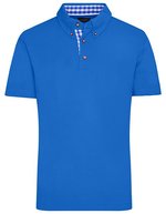 James&Nicholson Traditionelles Polo im Trachtenlook, Lime Green/Lime Green S, JN716 – Royal/Royal/White