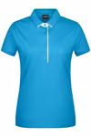 James&Nicholson Polo con Strisce a Contrasto da Donna, Black/Red XS, JN725 – immagine 3