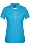 James&Nicholson Polo mit Kontraststreifen für Damen, Navy/Red S, JN725 – Bild 3