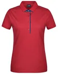 James&Nicholson Polo mit Kontraststreifen für Damen, Red/Navy S, JN725 – Bild 2