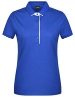 James&Nicholson Polo mit Kontraststreifen für Damen, Black/Red XS, JN725 – Reale/Bianco
