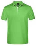 James&Nicholson Polo mit Kontraststreifen für Herren, Lime Green/White M, JN726 – Bild 2