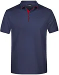 James&Nicholson Polo mit Kontraststreifen für Herren, Navy/Red 3XL, JN726 – Bild 2