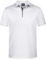 James&Nicholson Polo mit Kontraststreifen für Herren, Black/Red S, JN726 – Bianco/Nero