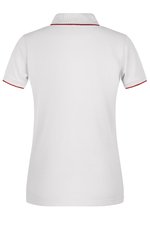 James&Nicholson Polo Stripe aus Piqué-Baumwolle für Damen, Black/Orange XS, JN727 – Bild 4