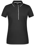 James&Nicholson Ladies´ Polo Stripe Black/Silver (Solid) M (JN727), JN727 – Bild 1