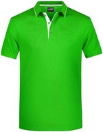 James&Nicholson Polo mit Kontraststreifen für Herren, Black/Orange S, JN728 – Frog/White